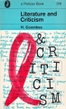Couverture Literature and Criticism Editions Penguin books (Pelican Book) 1963