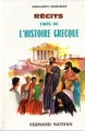 Couverture Récits tirés de l'histoire grecque Editions Fernand Nathan (Contes et légendes) 1975